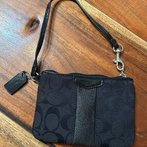 Coach Black Wristlet Bag